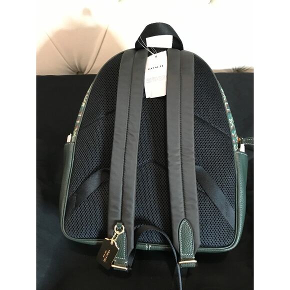 Coach Women's Court Backpack (Monogram Green) - Picture 14 of 15